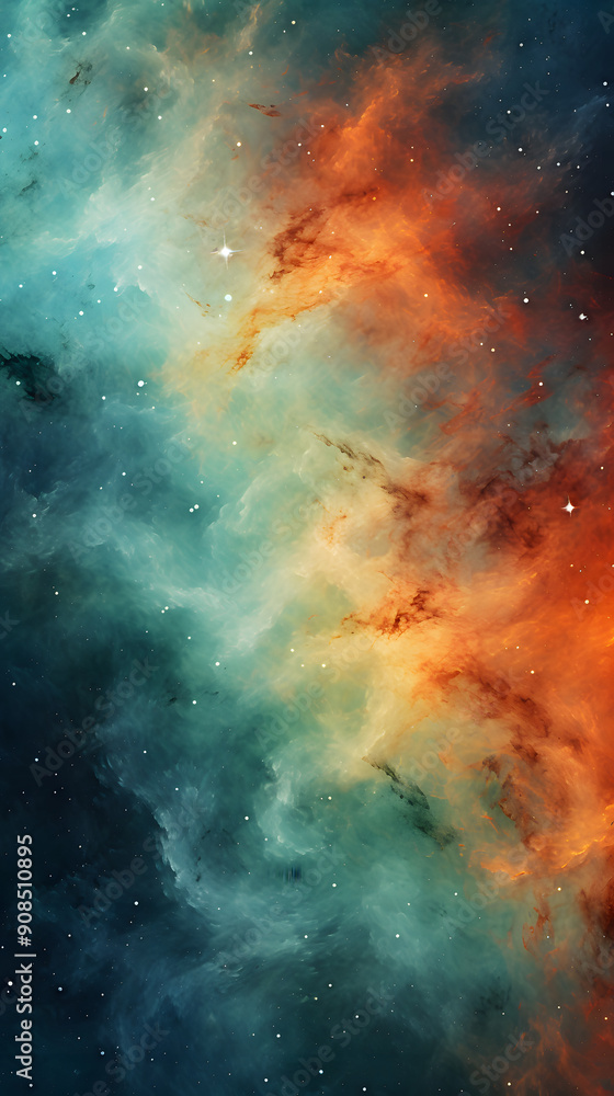Digital yellow and green starry night sky abstract graphic poster background Digital yellow and green starry night sky abstract graphic poster background