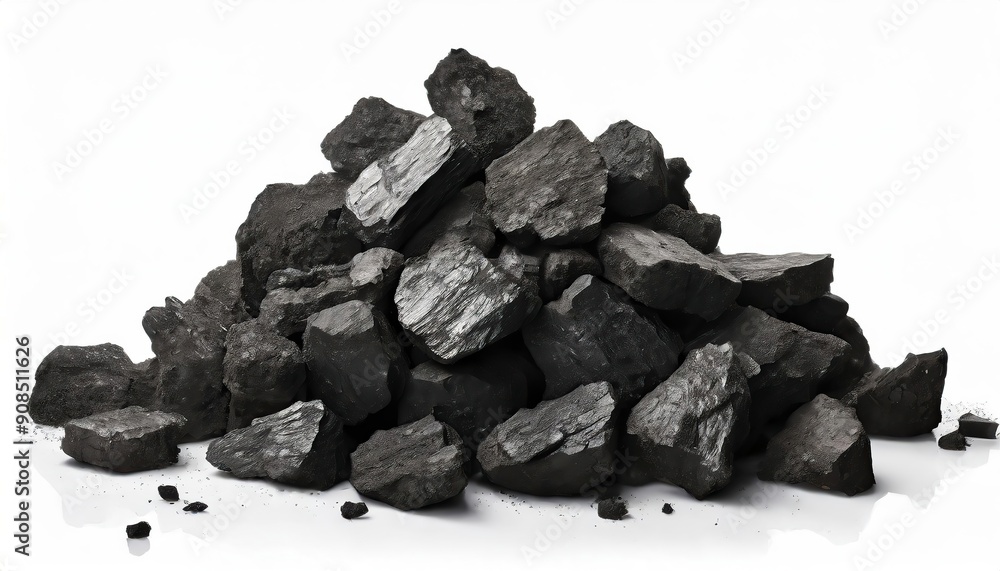 coal isolated on white background, Pile black coal isolated on white background, Many pieces of black charcoal coal isolated on white background, Pile black coal isolated on white background, Many pieces of black charcoal