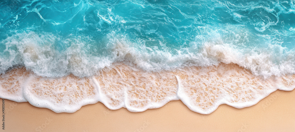 Obraz premium Sand and Sea Banner with Copy Space