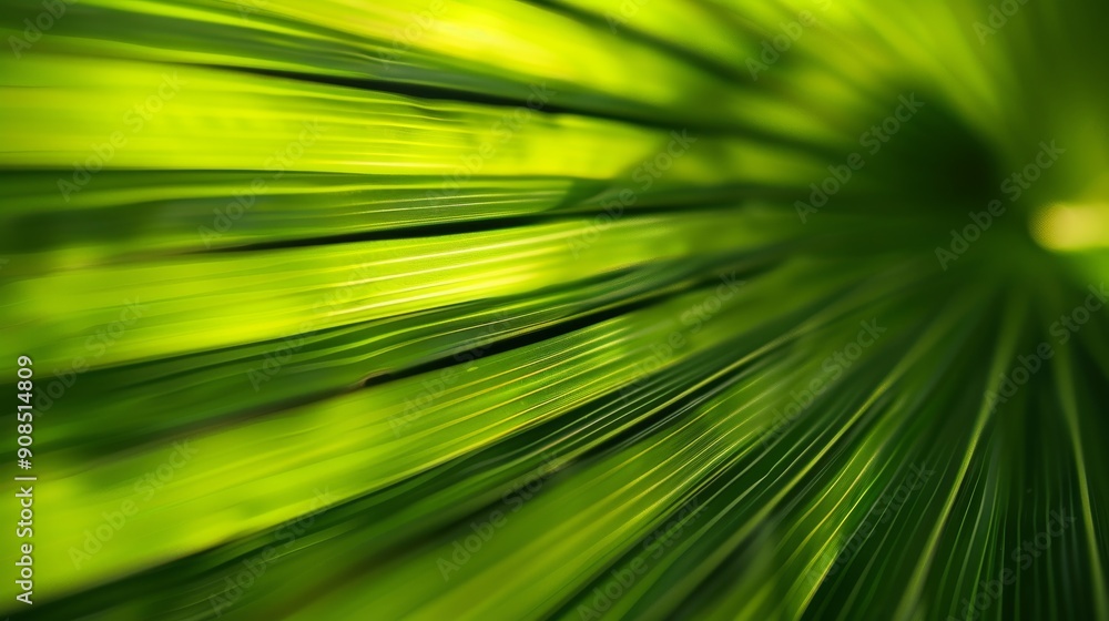 Close-up of vibrant green palm leaf pattern in natural sunlight background Close-up of vibrant green palm leaf pattern in natural sunlight background