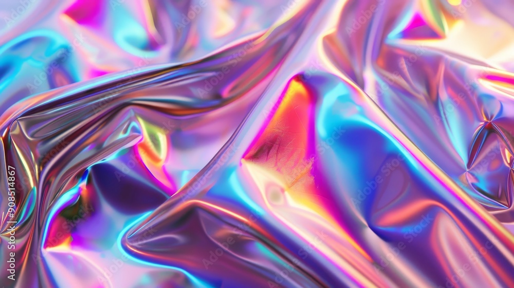 Iridescent abstract background with vibrant holographic colors and light reflections Iridescent abstract background with vibrant holographic colors and light reflections