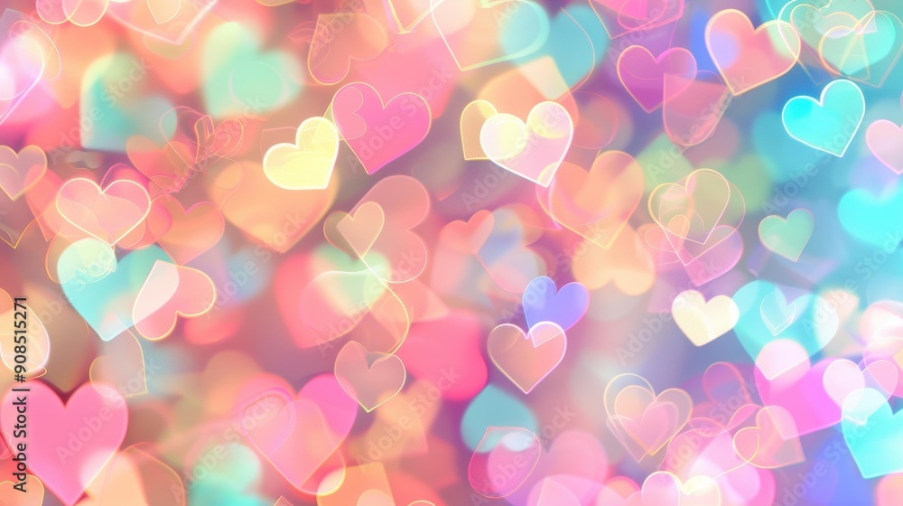 Soft, blurred heart lights create a romantic vibe for a loving Valentines Day celebration. Perfect for heartfelt designs Soft, blurred heart lights create a romantic vibe for a loving Valentines Day celebration. Perfect for heartfelt designs