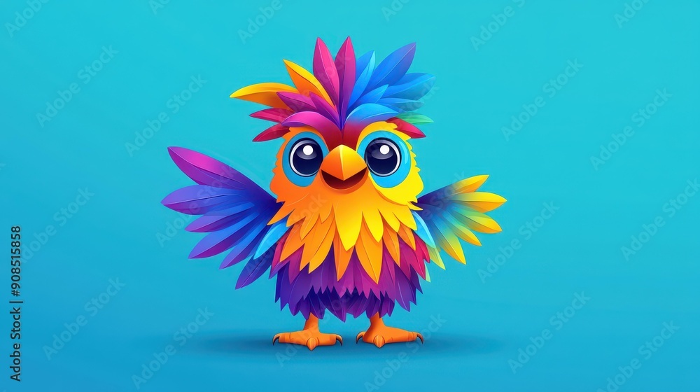 Adorable animal angel struts in vibrant Rio Carnival attire, embodying the festive spirit of samba and bright celebrations. Adorable animal angel struts in vibrant Rio Carnival attire, embodying the festive spirit of samba and bright celebrations.