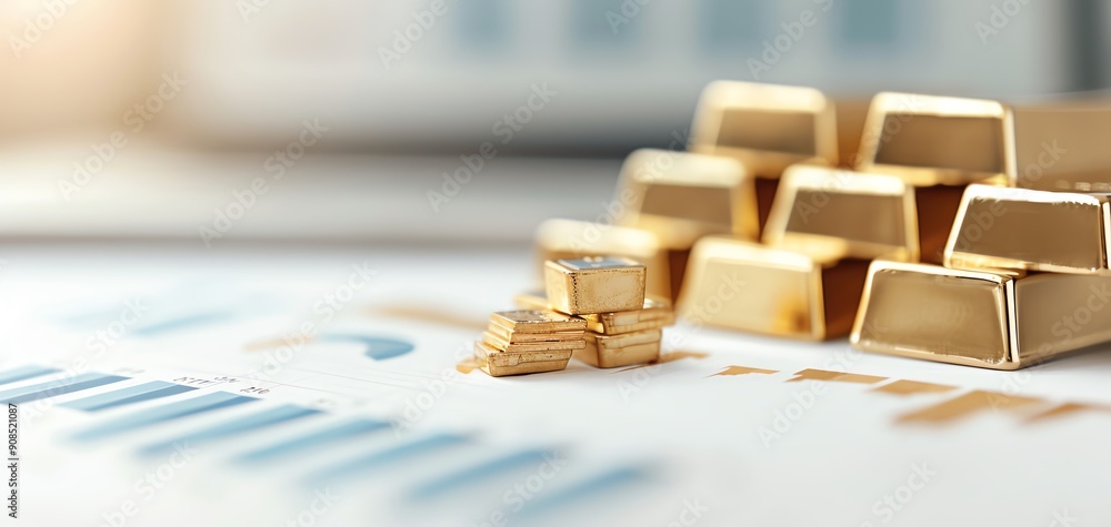 A financial report with the US leading in global gold reserves, highlighting its economic strength A financial report with the US leading in global gold reserves, highlighting its economic strength