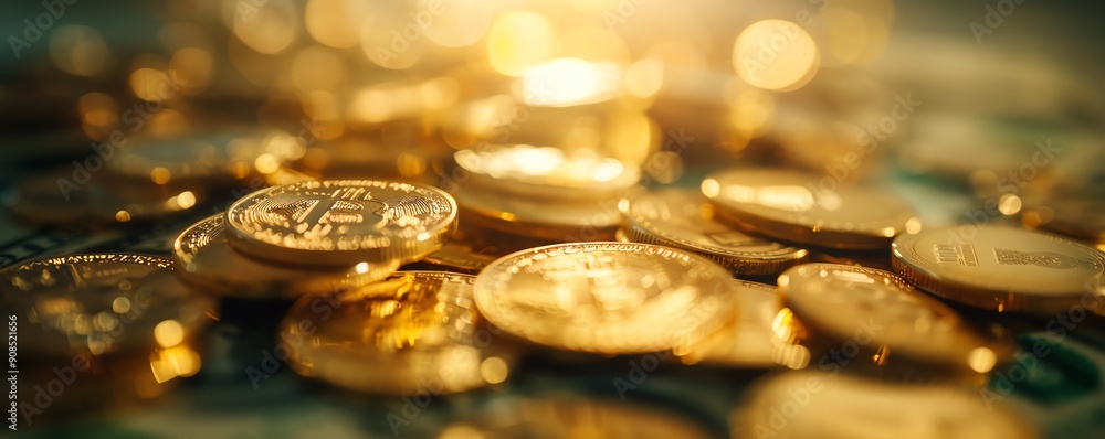 A conceptual image of a dollar bill overshadowing gold coins, emphasizing the shift to dollar-based valuation A conceptual image of a dollar bill overshadowing gold coins, emphasizing the shift to dollar-based valuation