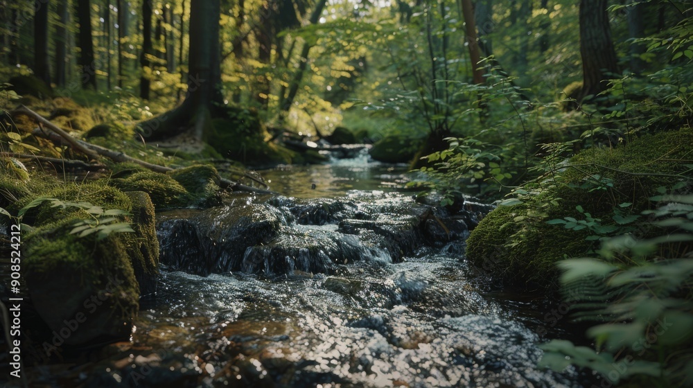 stream in the forest stream in the forest