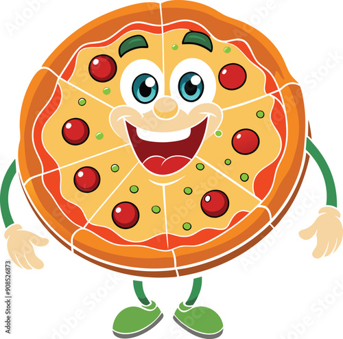 Delicious Pizza Vector Illustration: Perfect Slice of Flavor 