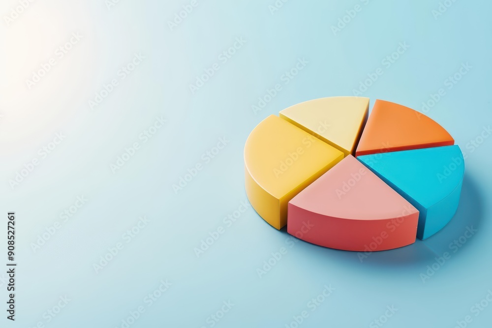 Obraz premium Customer segmentation concept illustrated through a vibrant pie chart