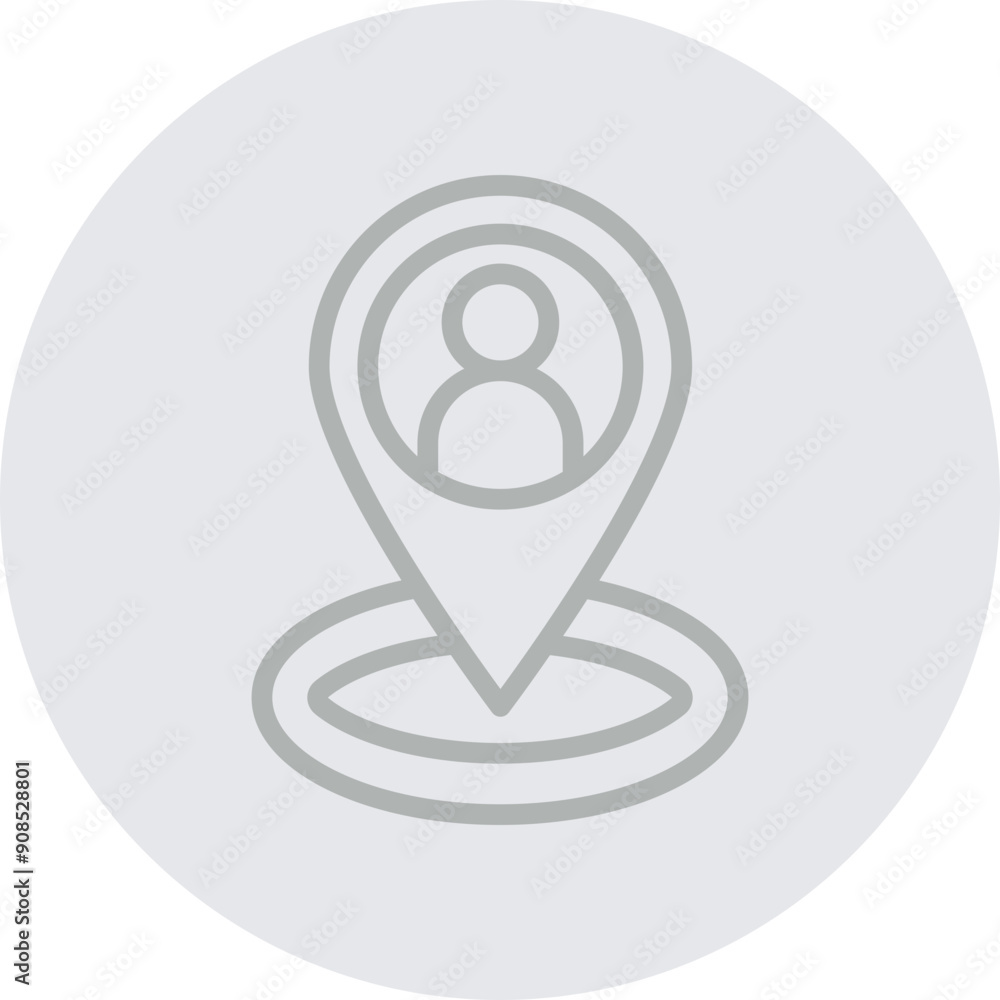 Current Location Vector Line Grey Circle Grey Current Location Vector Line Grey Circle Grey