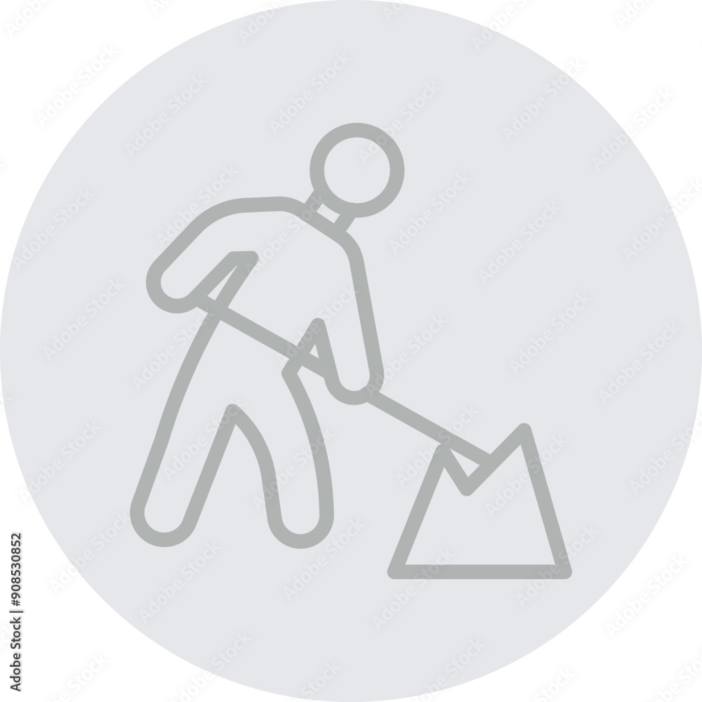 Roadworks Vector Line Grey Circle Grey Roadworks Vector Line Grey Circle Grey