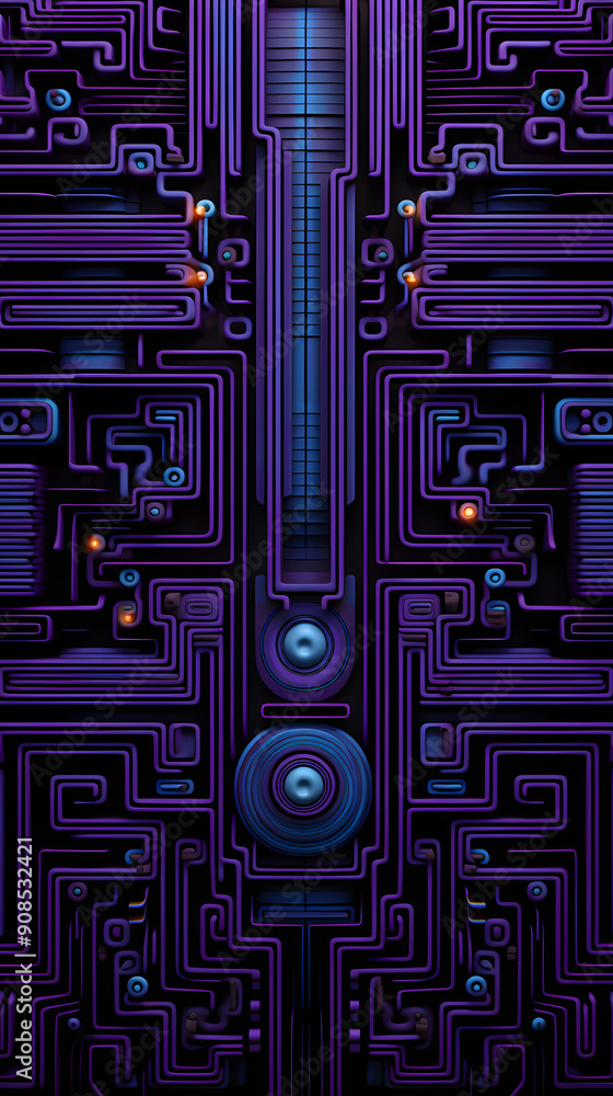 Science and technology purple geometric stripe maze scene abstract graphic poster background Science and technology purple geometric stripe maze scene abstract graphic poster background