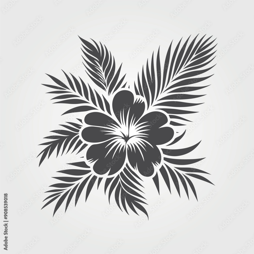 Obraz premium flower and leaves background collection