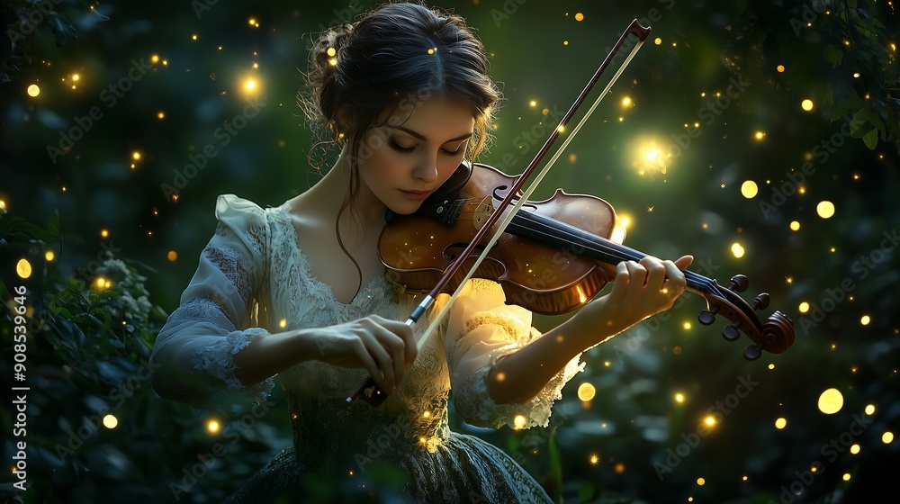Fototapeta premium Enchanted Violinist