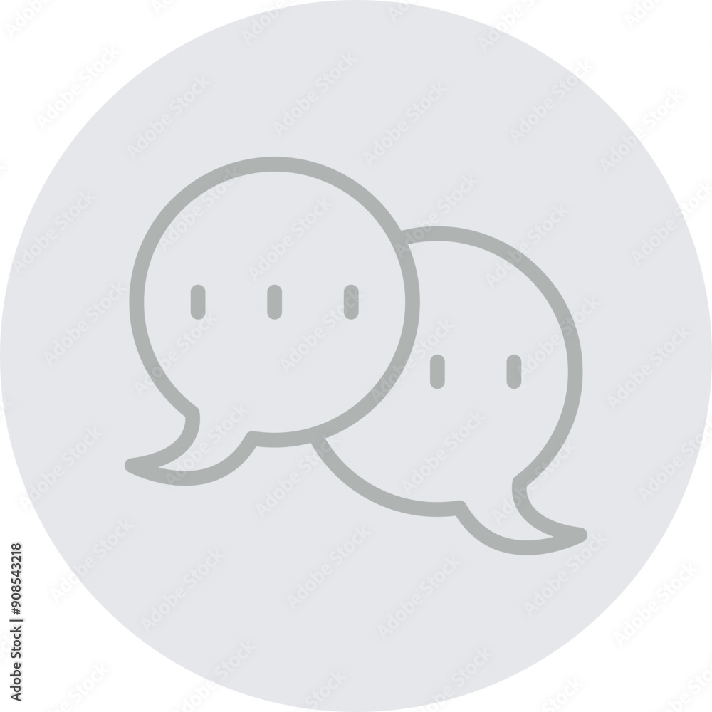 Comment Vector Line Grey Circle Grey Comment Vector Line Grey Circle Grey