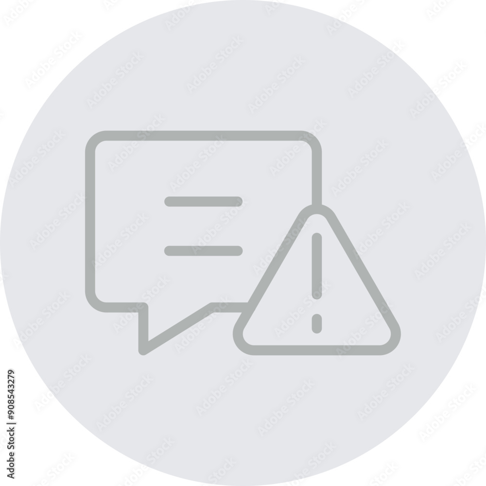 Error Message Vector Line Grey Circle Grey Error Message Vector Line Grey Circle Grey