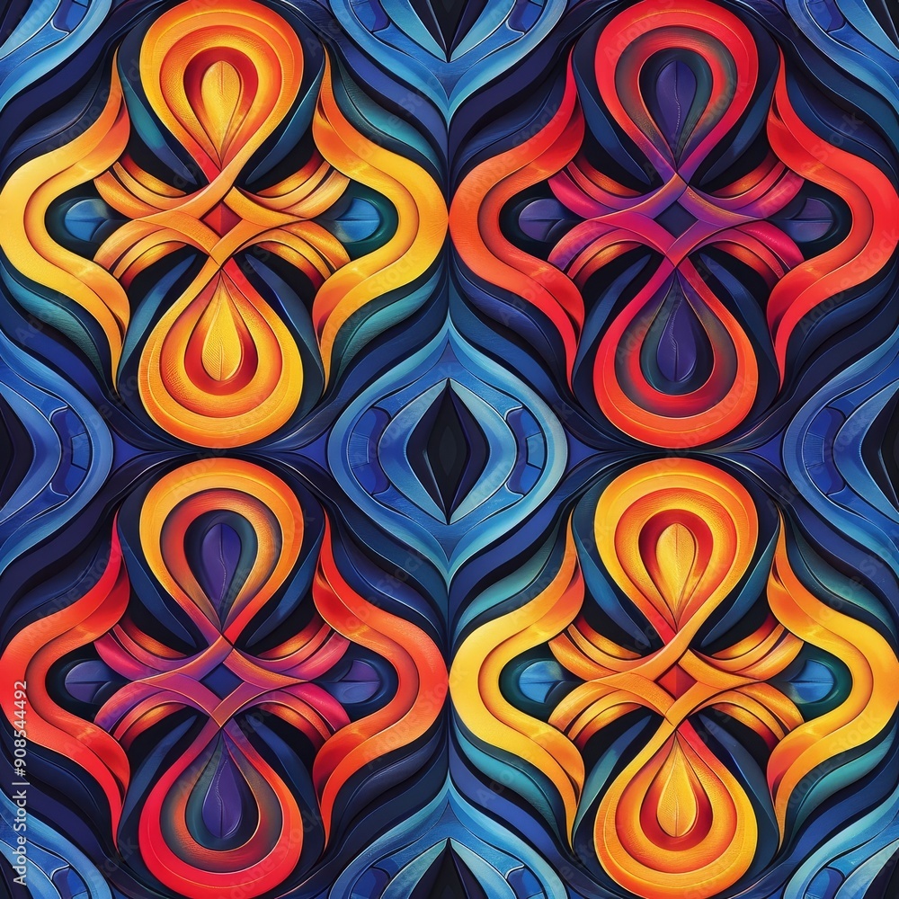 Abstract Geometric Pattern in Vivid Colors Abstract Geometric Pattern in Vivid Colors