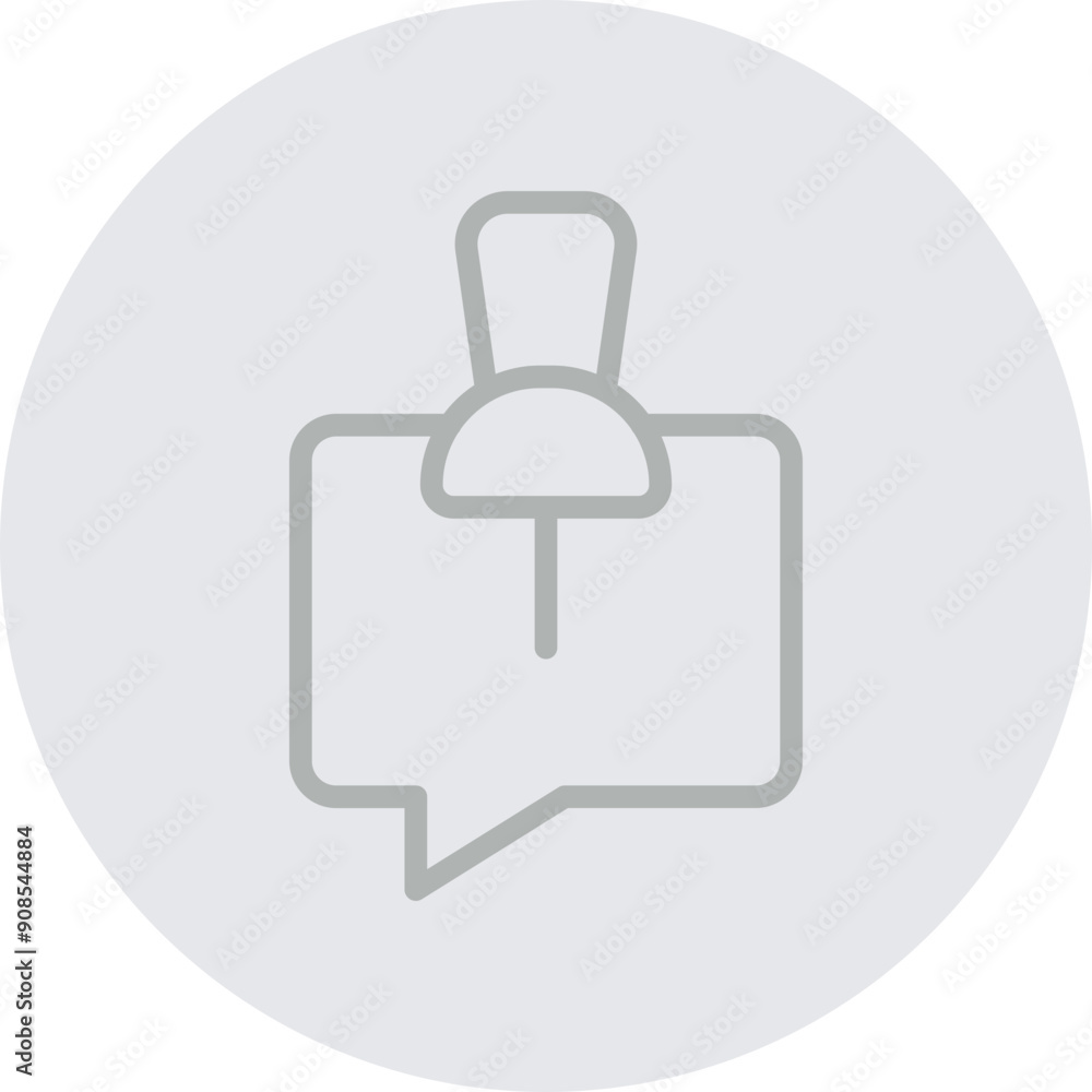 Pinned Vector Line Grey Circle Grey Pinned Vector Line Grey Circle Grey