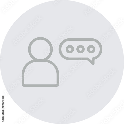 User Vector Line Grey Circle Grey