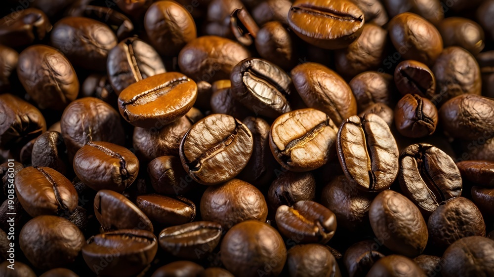 aesthetic coffee beans background - Generative AI aesthetic coffee beans background - Generative AI