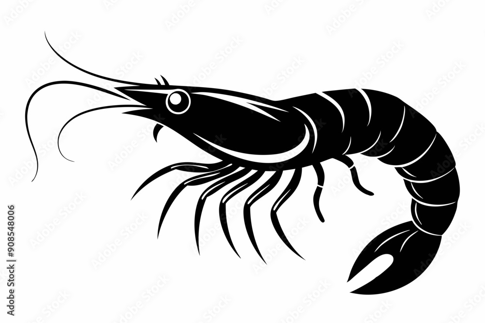 Shrimp Silhouette SVG File. Shrimp Silhouette SVG File.