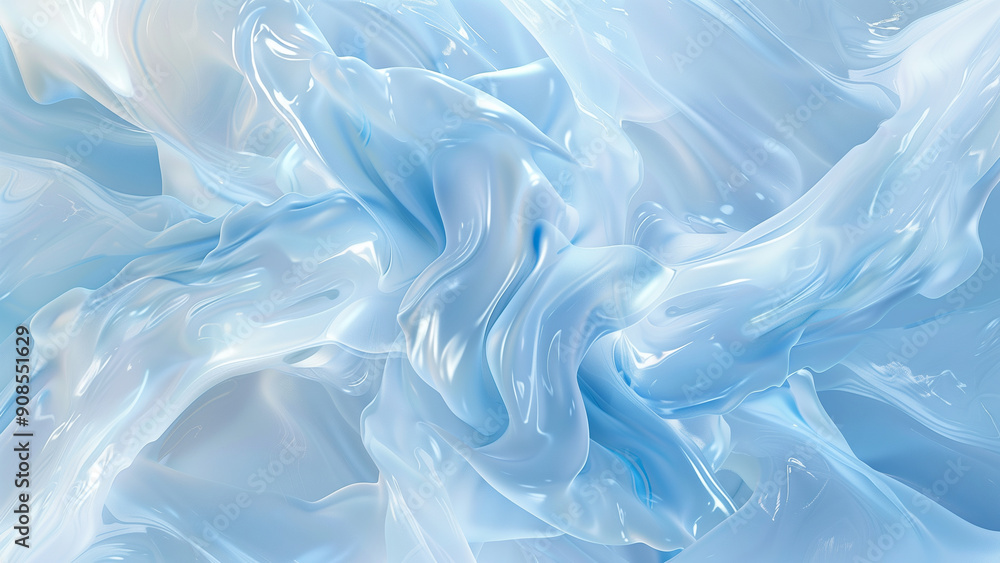 Obraz premium Abstract Soft Blue Text on White Background