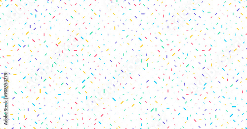 Colorful sprinkles banner background, colorful falling decorative sprinkles background