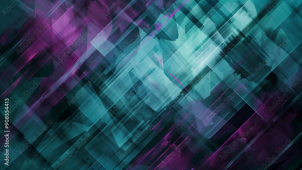 Dark Teal and Purple Geometric Patterns with Curvilinear Shapes Dark Teal and Purple Geometric Patterns with Curvilinear Shapes