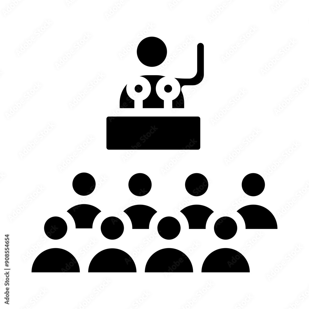 Political Campaign Speech Vector Glyph Icon Design Political Campaign Speech Vector Glyph Icon Design