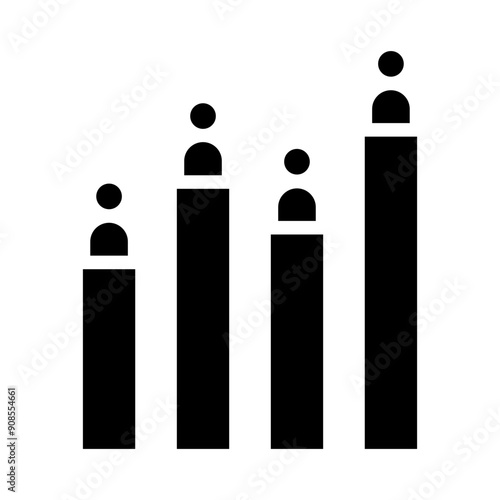 Opinion Poll Graph Vector Glyph Icon Design