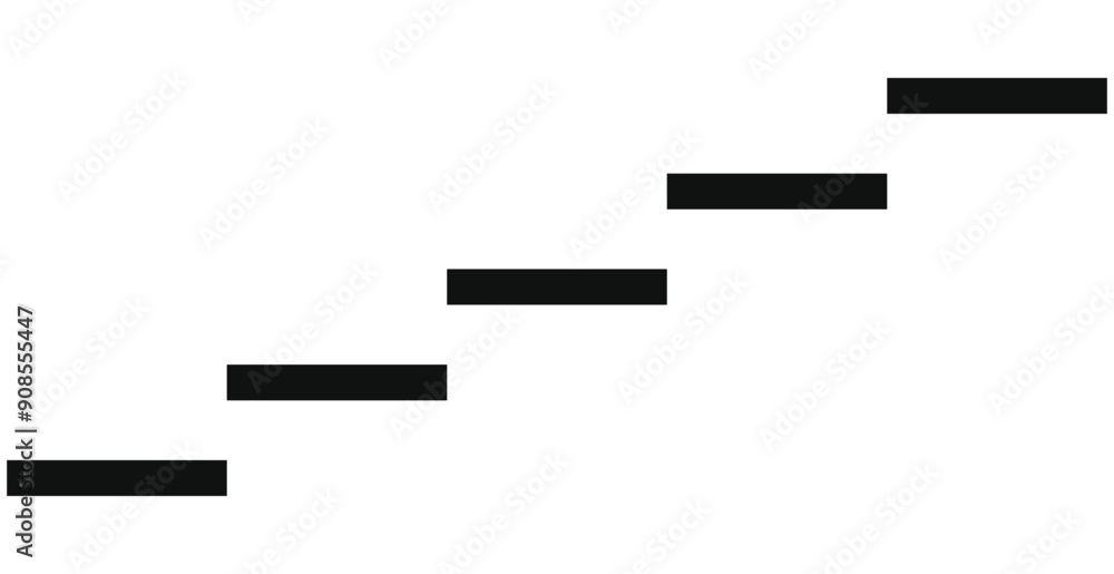 the steps up on the staircase to achieve the goal. Staircase symbol of the way to succeed. Vector illustration. the steps up on the staircase to achieve the goal. Staircase symbol of the way to succeed. Vector illustration.