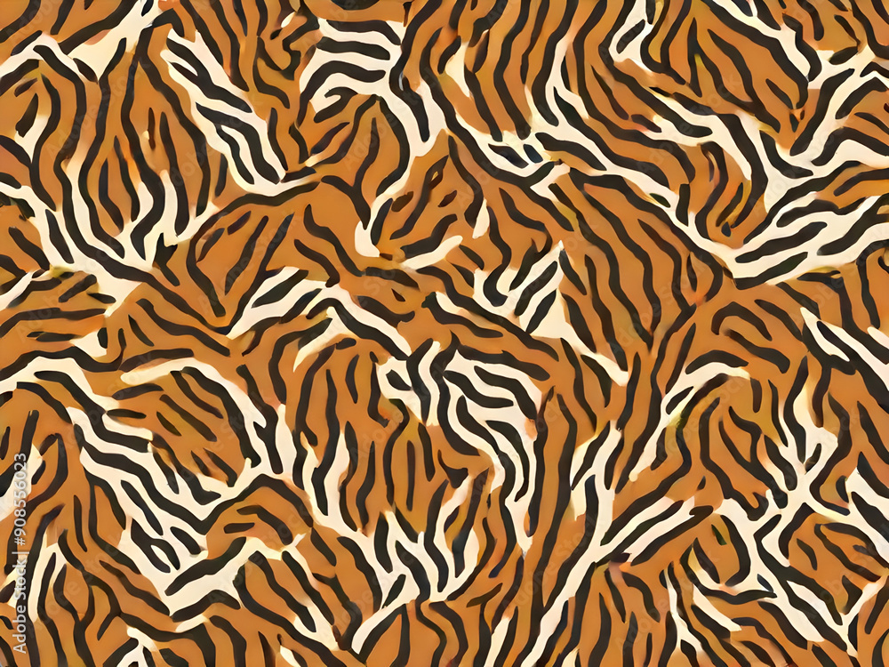 Tiger skin watercolor seamless pattern, Leopard seamless , animal skin background Tiger skin watercolor seamless pattern, Leopard seamless , animal skin background