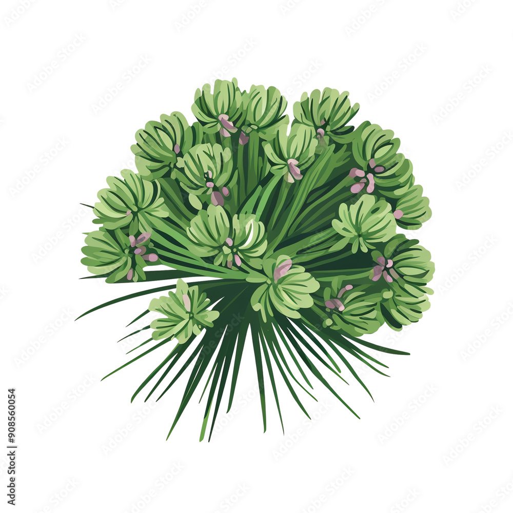 Vector illustration of a green bush with small flowers. Perfect for nature-themed designs or landscaping projects. Vector illustration of a green bush with small flowers. Perfect for nature-themed designs or landscaping projects.