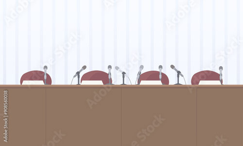 記者会見場のイラスト