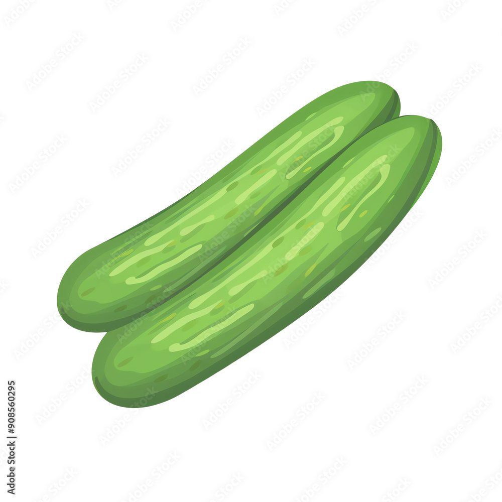 Illustration of two fresh green cucumbers, perfect for cooking, recipes, or promoting healthy eating and freshness in food-related content. Illustration of two fresh green cucumbers, perfect for cooking, recipes, or promoting healthy eating and freshness in food-related content.
