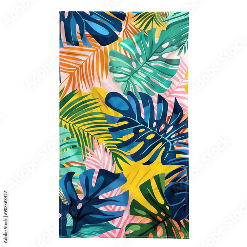 Colorful floral vector pattern adorns stylish bag design