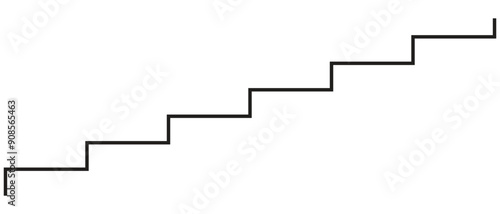 Stairway symbol to reach achievement. The step up to be successful of business. Staircase vector icon isolated on white background. 