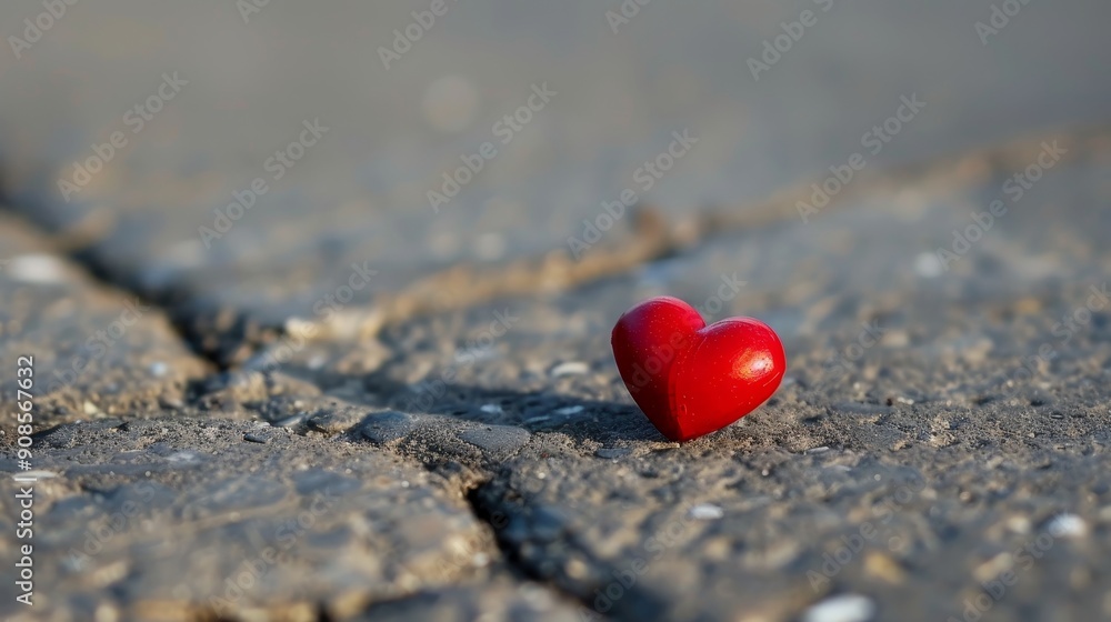 Fototapeta premium Healing a vulnerable spirit conquering heartache and rediscovering the strength of true love