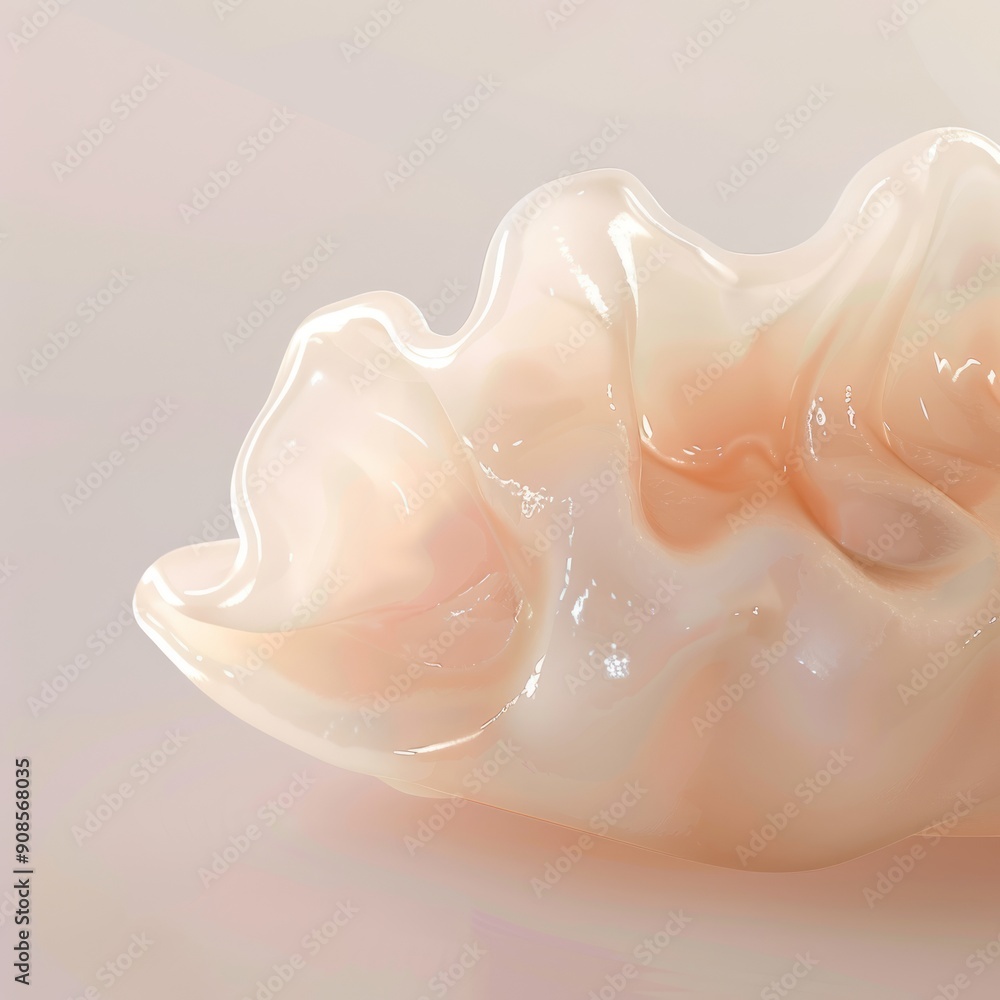 A close up of a white object with a pinkish hue A close up of a white object with a pinkish hue