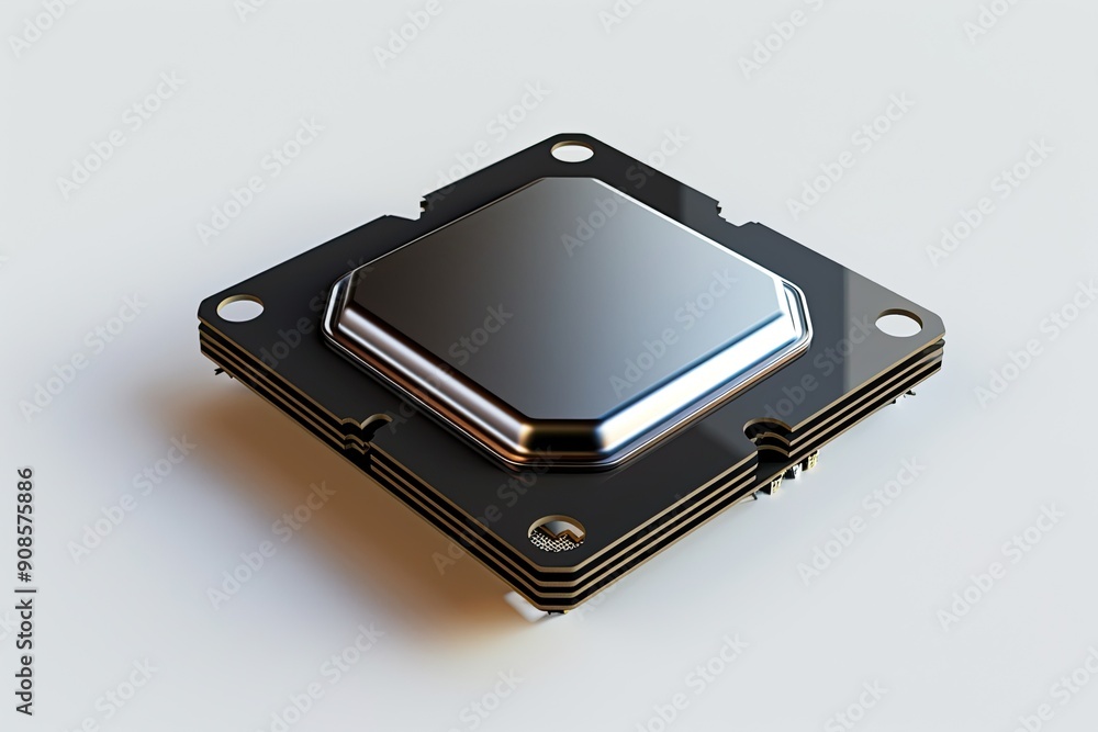 Computer processor on a white background. Computer processor on a white background.