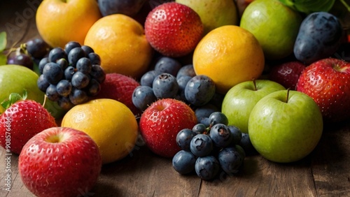 Ripe fresh fruit. Wholesome food - Al Generated