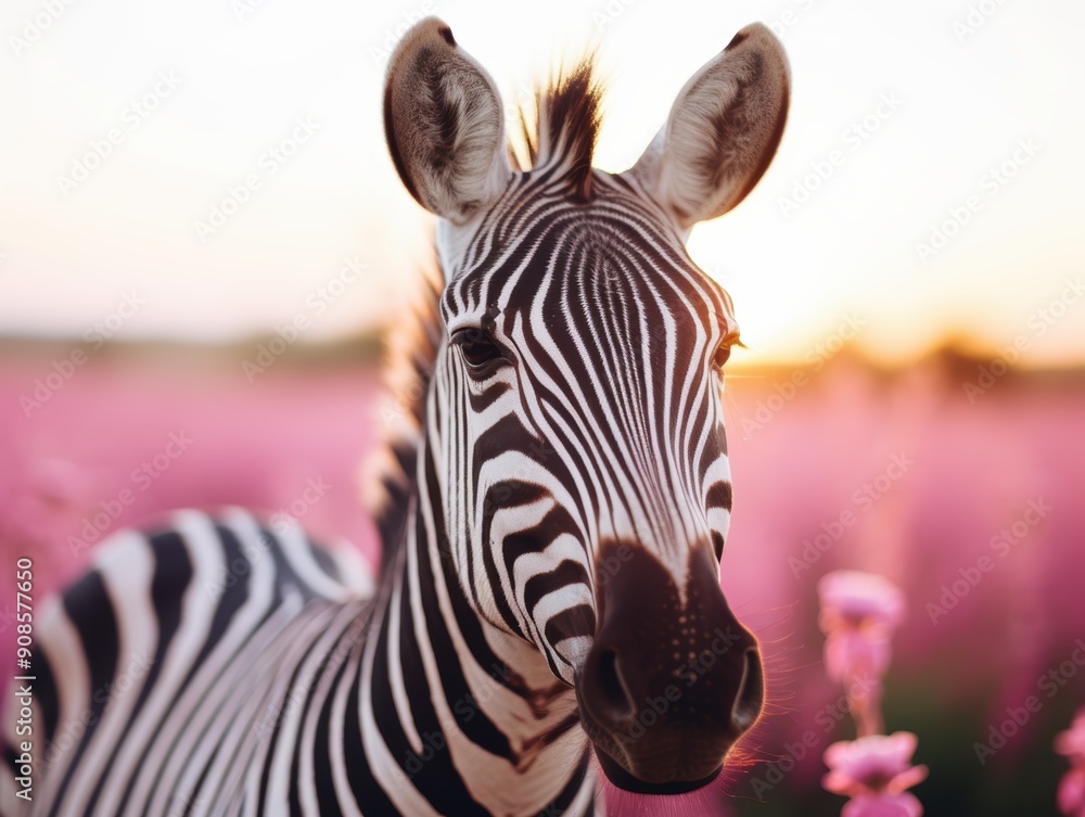 Naklejka premium close-up of a zebra's face