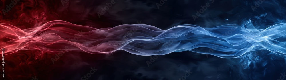 Vibrant abstract smoke waves
