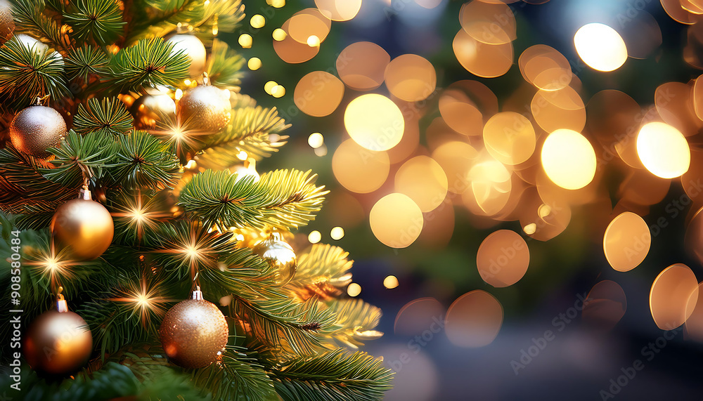 Christmas Tree With Baubles And Blurred Shiny Lights- A decorated Christmas tree with baubl_1(172) Christmas Tree With Baubles And Blurred Shiny Lights- A decorated Christmas tree with baubl_1(172)