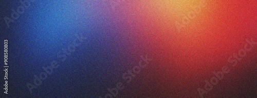 blue yellow red gradient with noise texture effect, for art product design and social media, Banner poster header design.