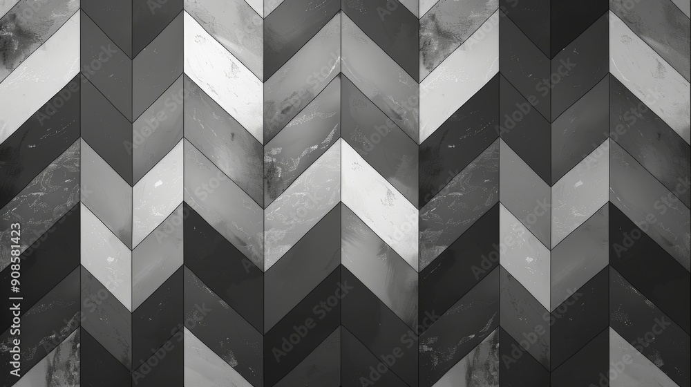 A minimalist chevron pattern in shades of gray A minimalist chevron pattern in shades of gray