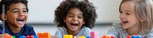 Joyful Language Learning: Child Interacting with Speech Therapist in Early Education and Right Brain Development Training, Preschool Setting for Happy Childhood Development
