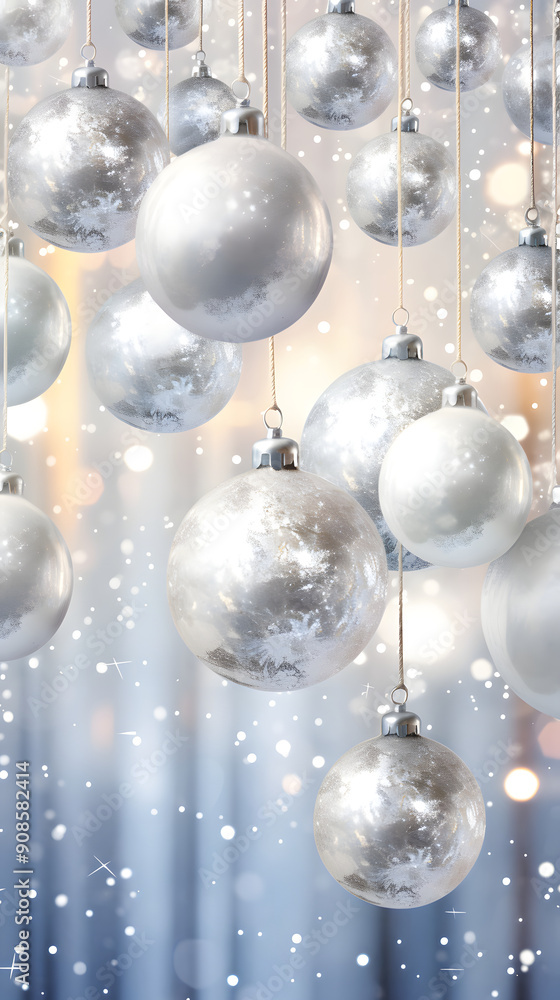 Digital Christmas white silver bell starry sky abstract graphic poster background Digital Christmas white silver bell starry sky abstract graphic poster background