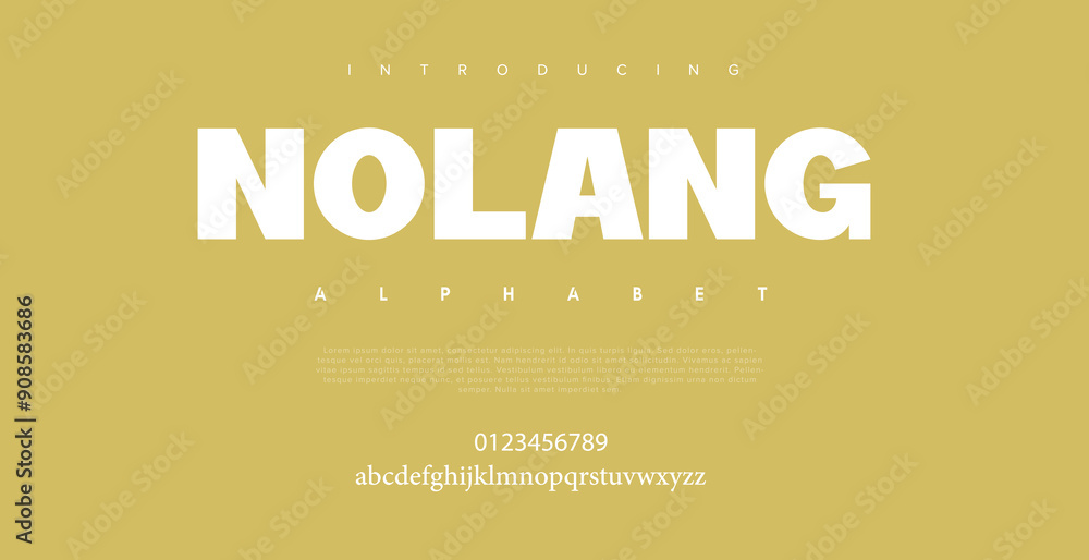 Nolang luxury modern font alphabet vector set Nolang luxury modern font alphabet vector set