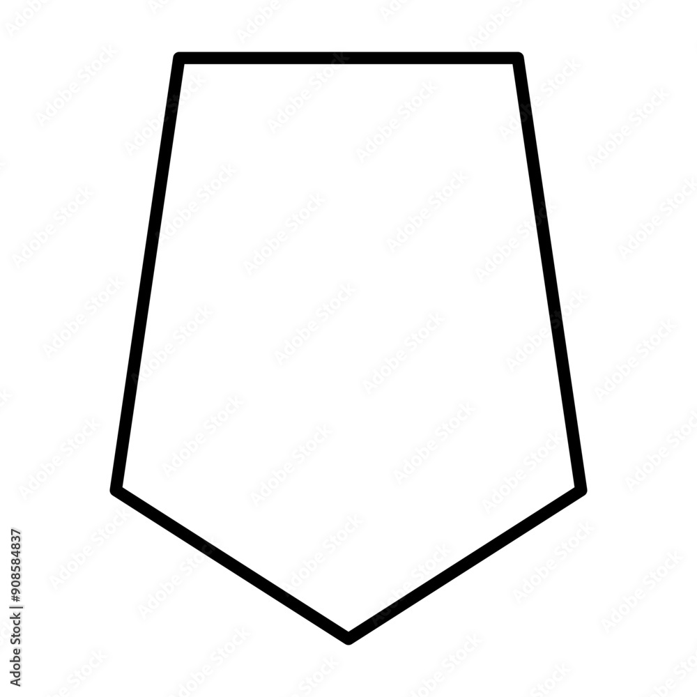 Shield Emblem And Badge black outline vector icon. Flat contour line pictogram Shield Emblem And Badge black outline vector icon. Flat contour line pictogram