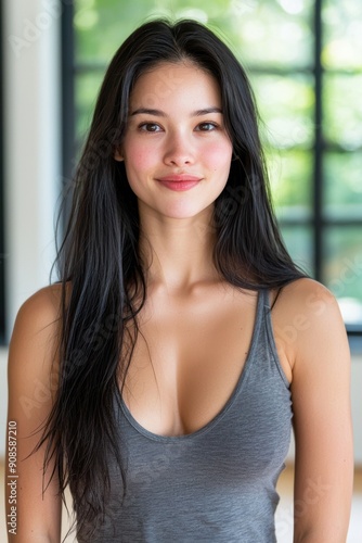 Confident young woman looking at camera Free Download Confident young woman looking at camera - GFXLoad